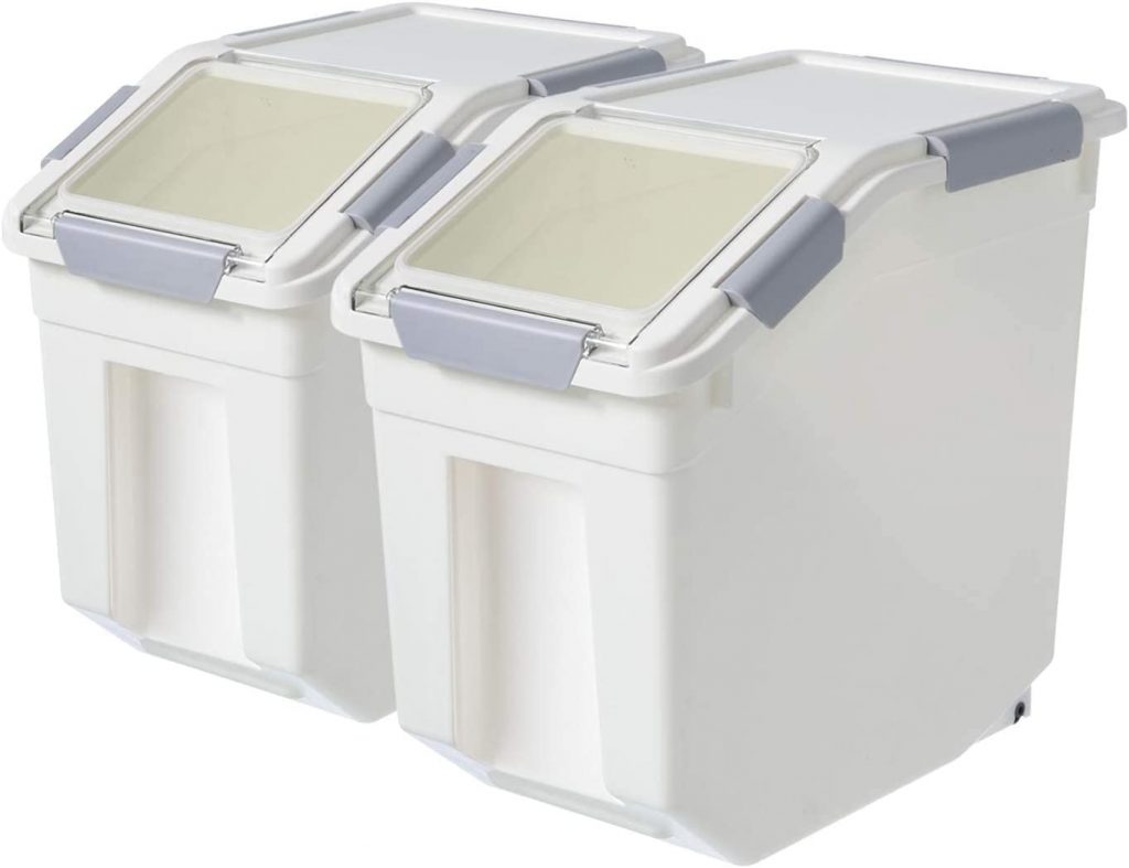 LISM Dog Food Storage Container with Scoop, 2-Pack