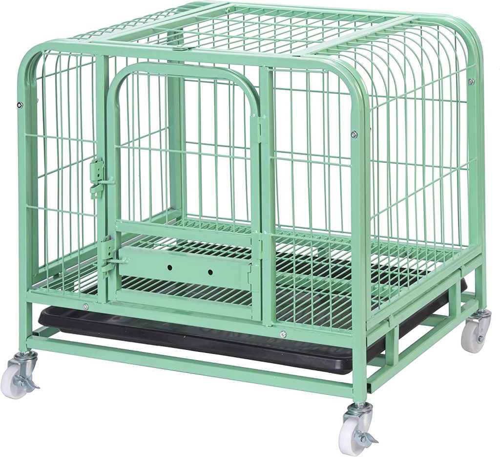 Jongee Metal Dog Crate in Green