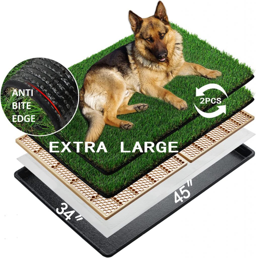 MEEXPAWS Indoor Grass for Dogs with Tray