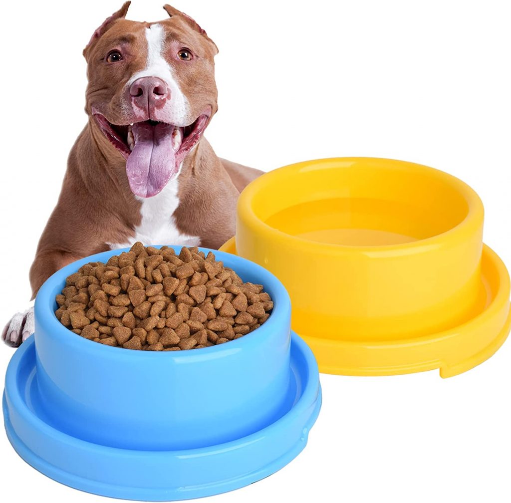 Cdycam 2 Pack, Colorful No-Spill Feeding Bowls