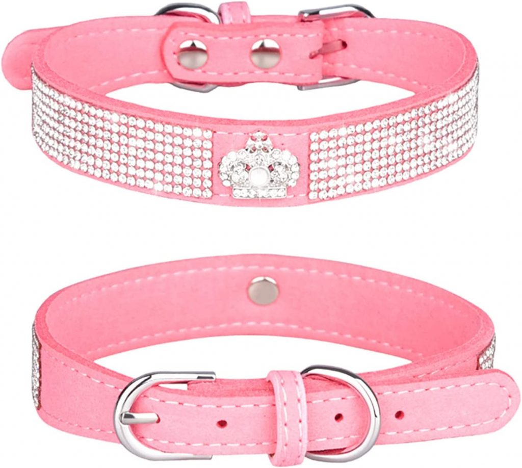 Wdpaws Rhinestone Crown Dog Collar