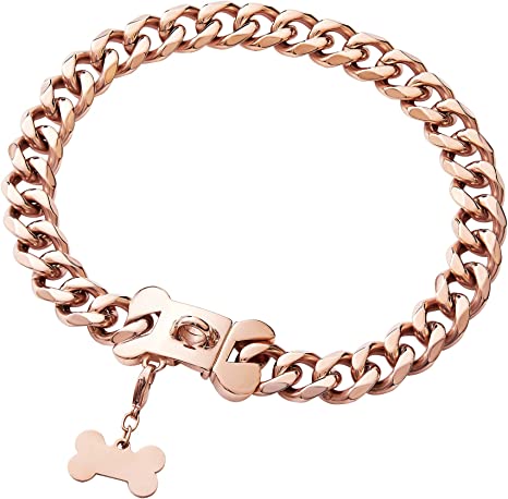 Petoo Rose Gold Cuban Link Collar