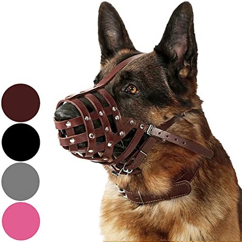 Durable Leather Dog Muzzle