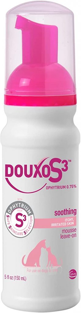 Douxo S3 Calm Mousse for Dogs with Allergic, Itchy Skin, 5.1 oz