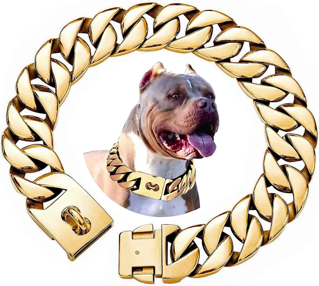 Txprodogchains Thick Cuban Link Dog Collar