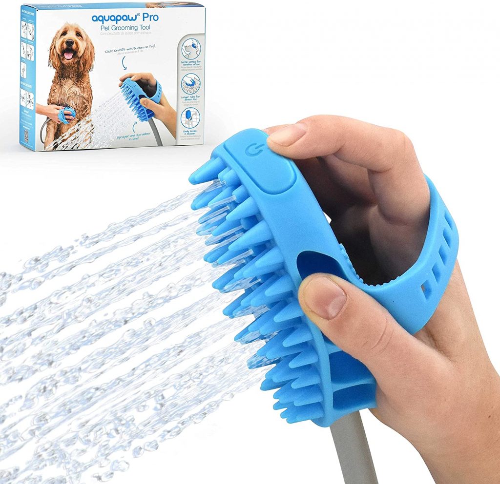 Aquapaw Dog Bath Brush Pro 2-in-1 Sprayer and Scrubber