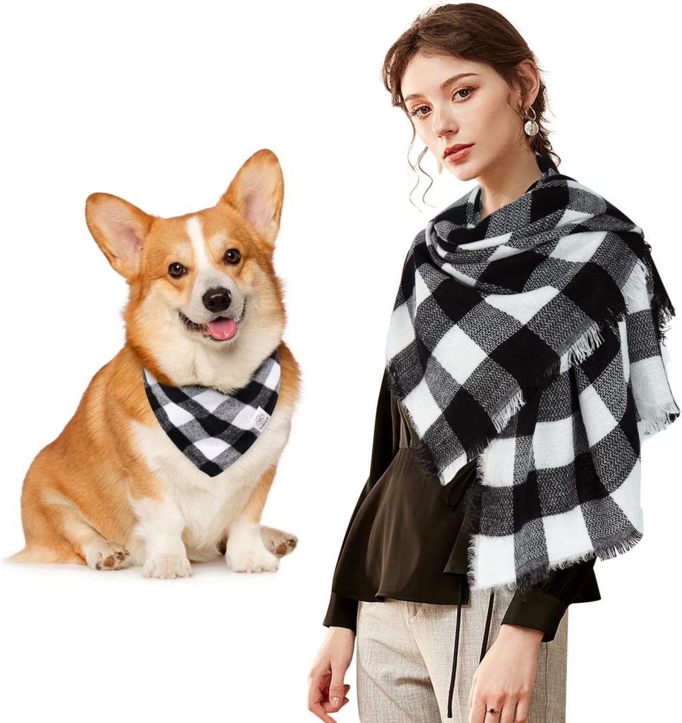 E-Clover Matching Dog Bandana And Owner Scarf Set