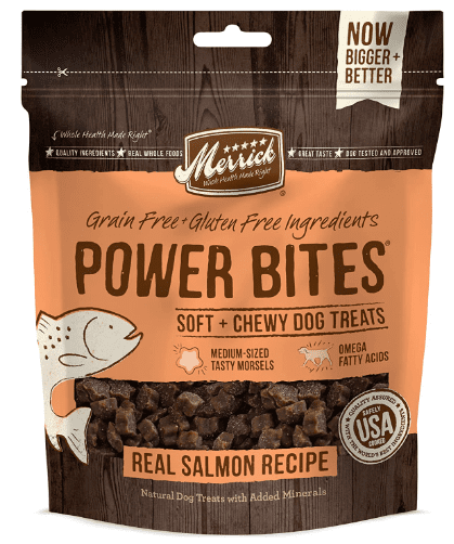 Merrick Power Bites Dog Treats, Real Salmon Recipe