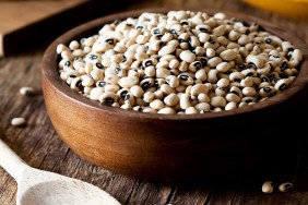 Close up of some organic brown lentils