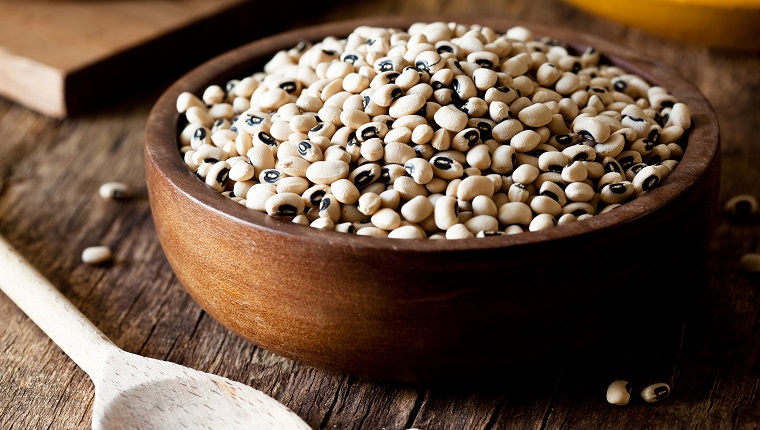 Close up of some organic brown lentils