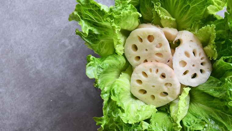 Hot pot vegetables greens lotus root