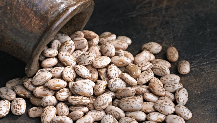 Close up of Pinto Beans.