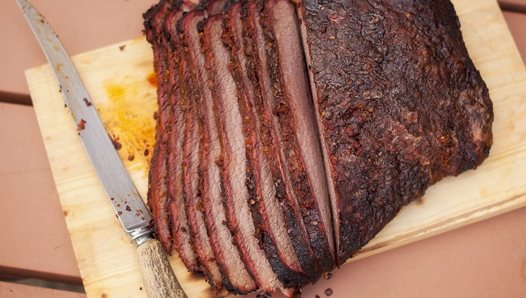 Beautiful smoked beef brisket