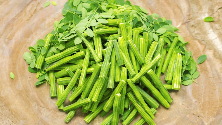 healthy drumsticks with wooden backrgound