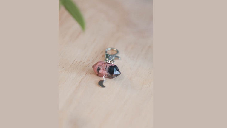 rhodonite charm