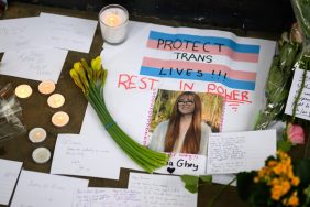 Floral tributes and messages left for Brianna Ghey, as the accused Brianna Ghey killers are currently on trial.