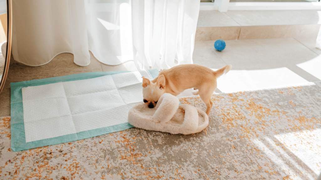 Dog Playing with Soft toy