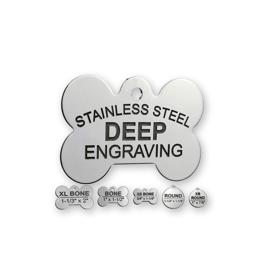 Pawsitively Pet Stainless Steel Deep Engraved Pet ID Tags Best Dog Tags by Pawsitively