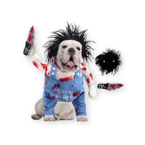 Funny Fuzzy Deadly Doll Costume for Dogs