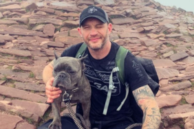 Tom Hardy with his dog Blue