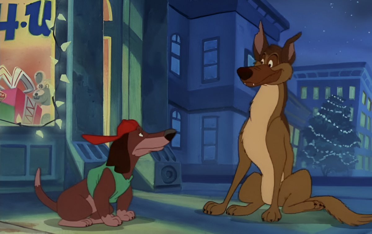 Charlie and Itchy from the movie “An All Dogs Christmas Carol”