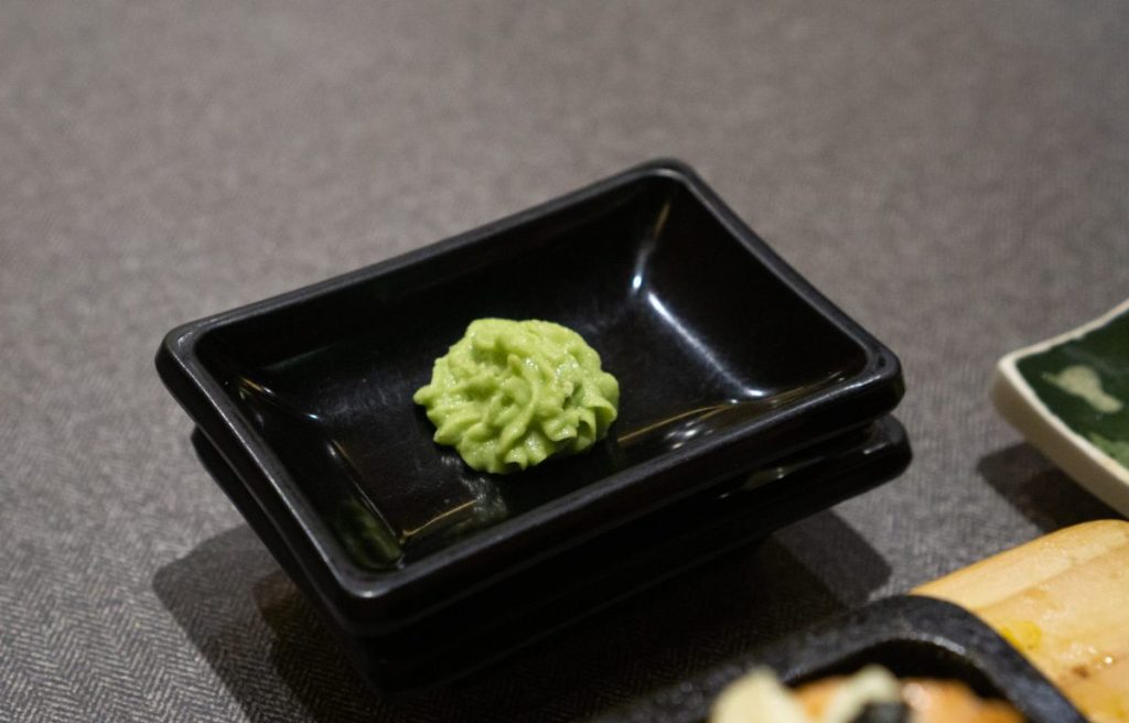 Wasabi Paste on Small Square Plate.