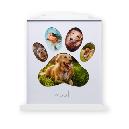 Green Pollywog 5-Opening Paw Print Collage Frame