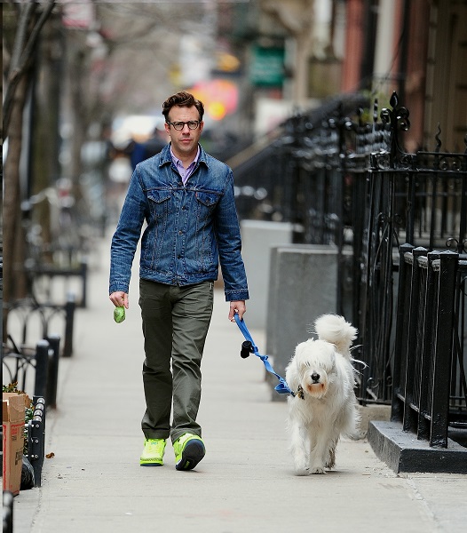 Jason Sudeikis Takes Paco For A Walk