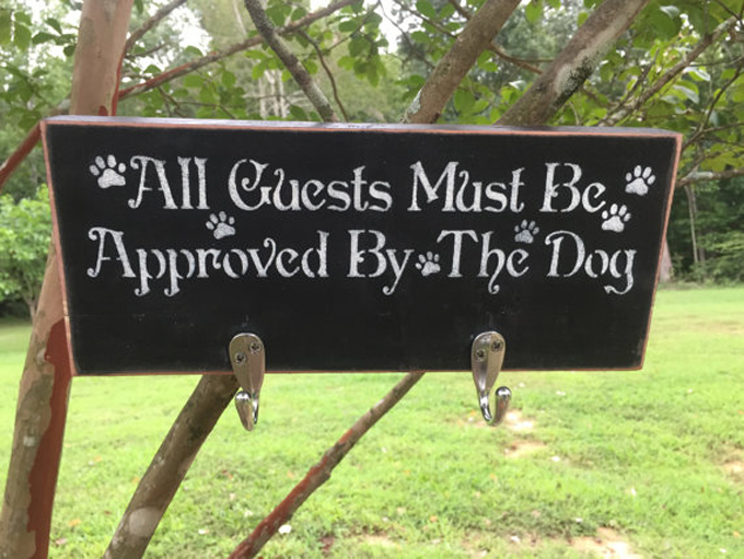 Dog Leash Holder Sign